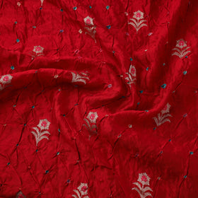 Zari buti silk tie-dye bandhani fabric 28 - handcrafted