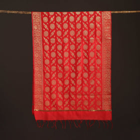 Zari work banarasi silk dupatta 01 - handcrafted