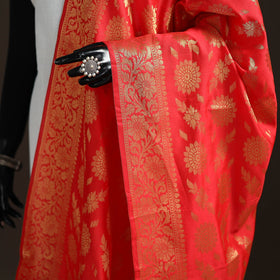 Zari work banarasi silk dupatta 01 - handcrafted