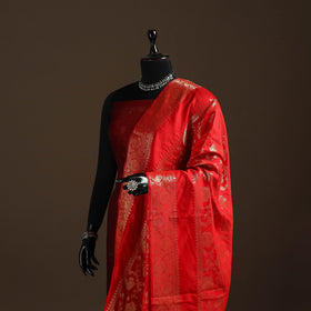 Zari work banarasi silk dupatta 08 - handcrafted