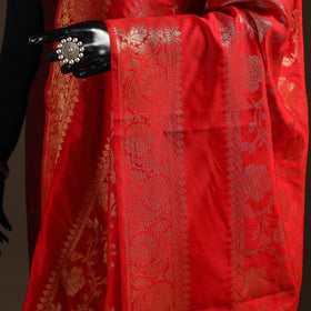 Zari work banarasi silk dupatta 08 - handcrafted