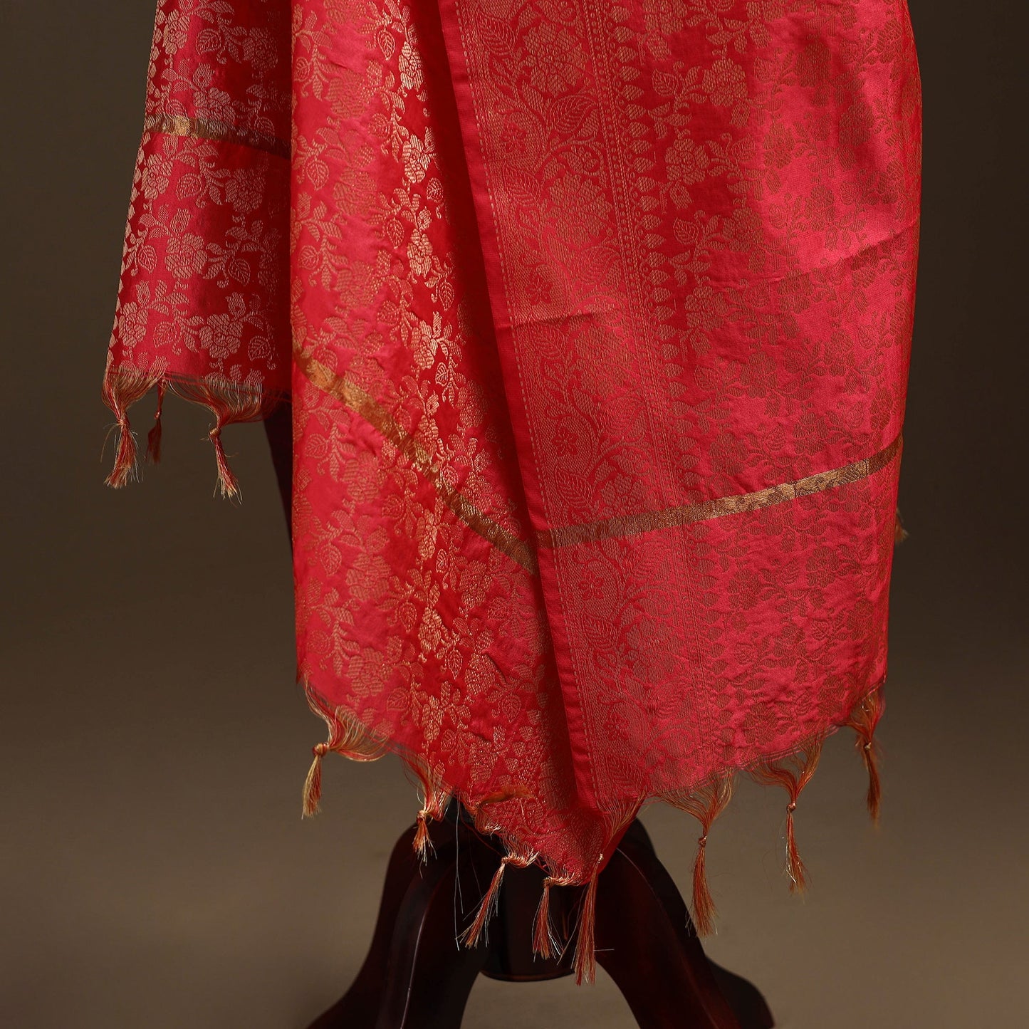 Zari work banarasi silk dupatta 16 - handcrafted