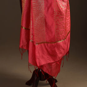 Zari work banarasi silk dupatta 30 - handcrafted