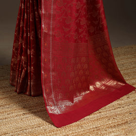 Zari work chiniya silk banarasi saree 14 - handcrafted