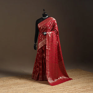 Zari work chiniya silk banarasi saree 14 - handcrafted