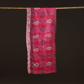 Reversible silk bengal hand kantha stitch stole 114