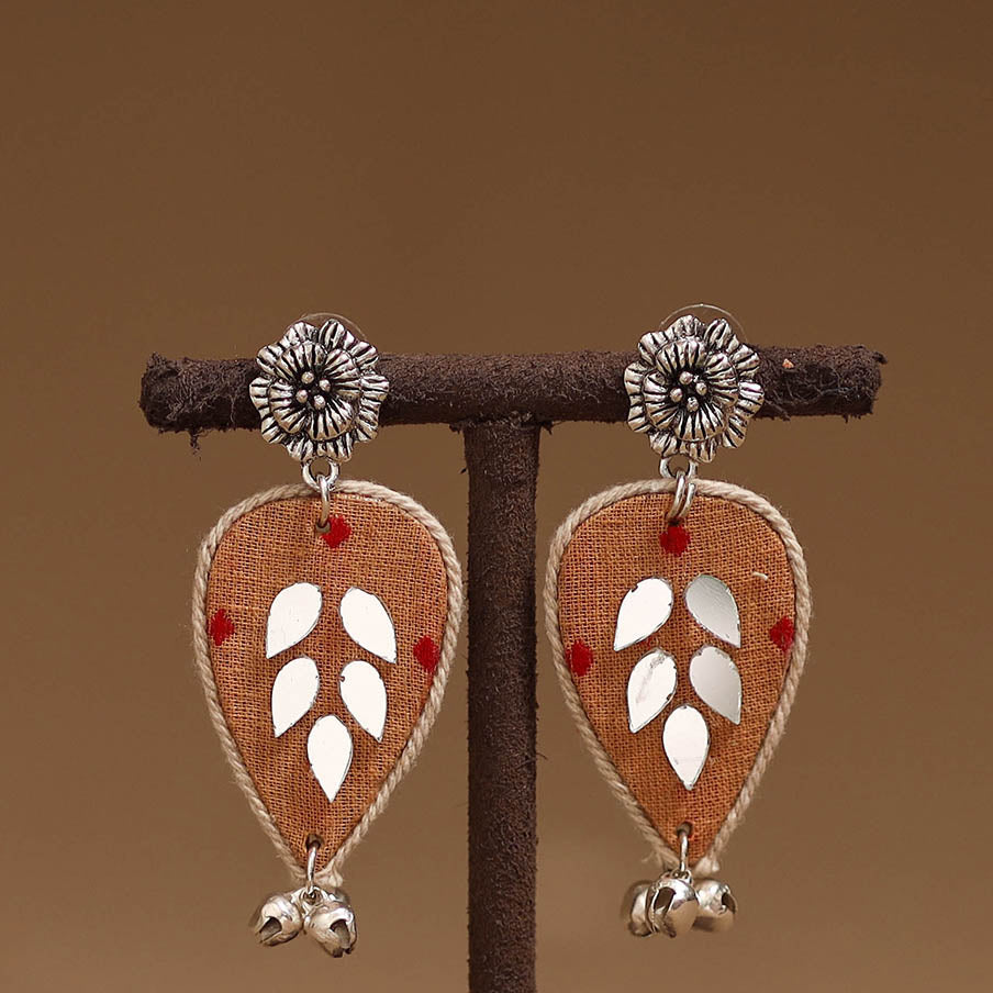 Riya mirror & ghungroo work gs fabart handmade earrings