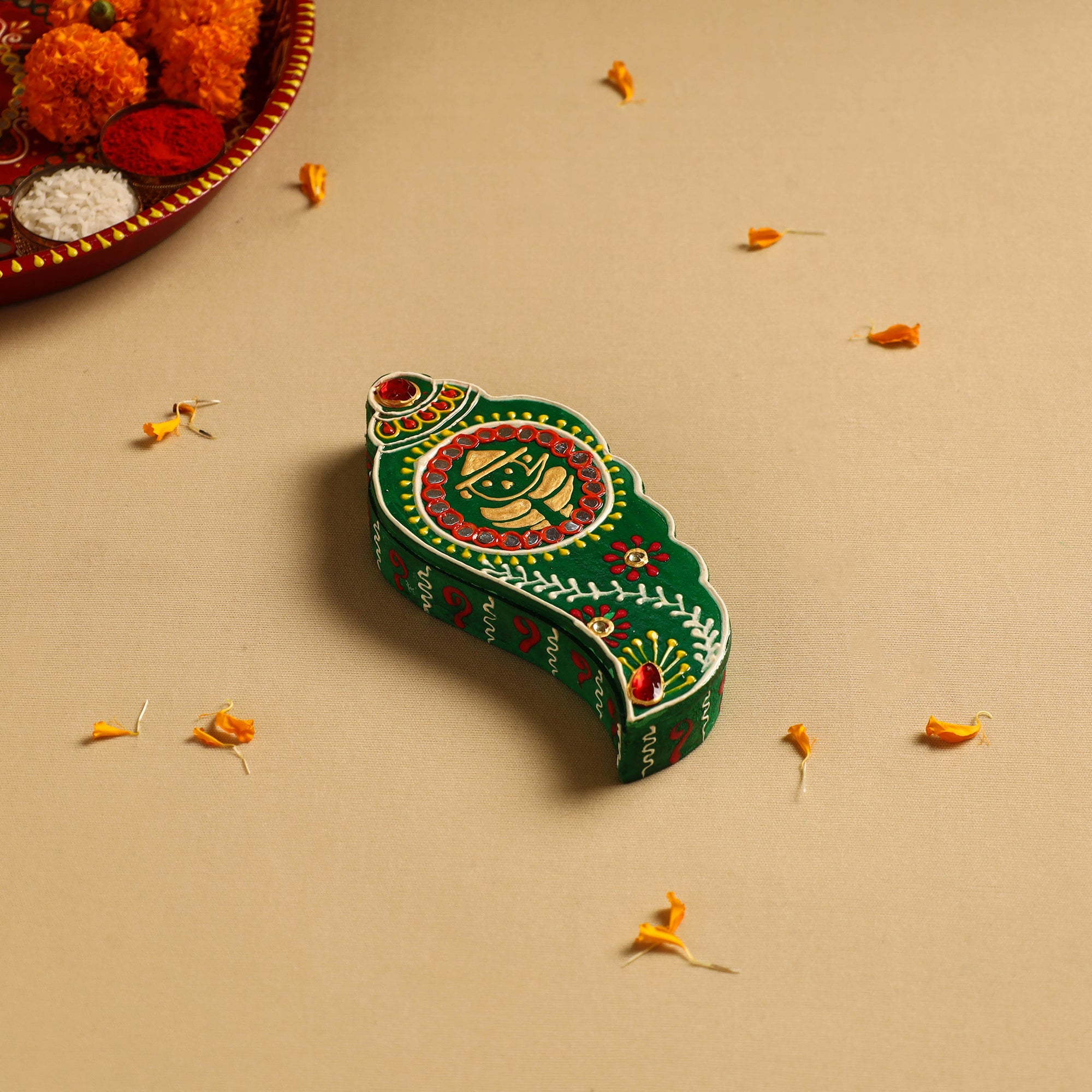  Roli Chawal Box- Hand Painted Home Decor Items 