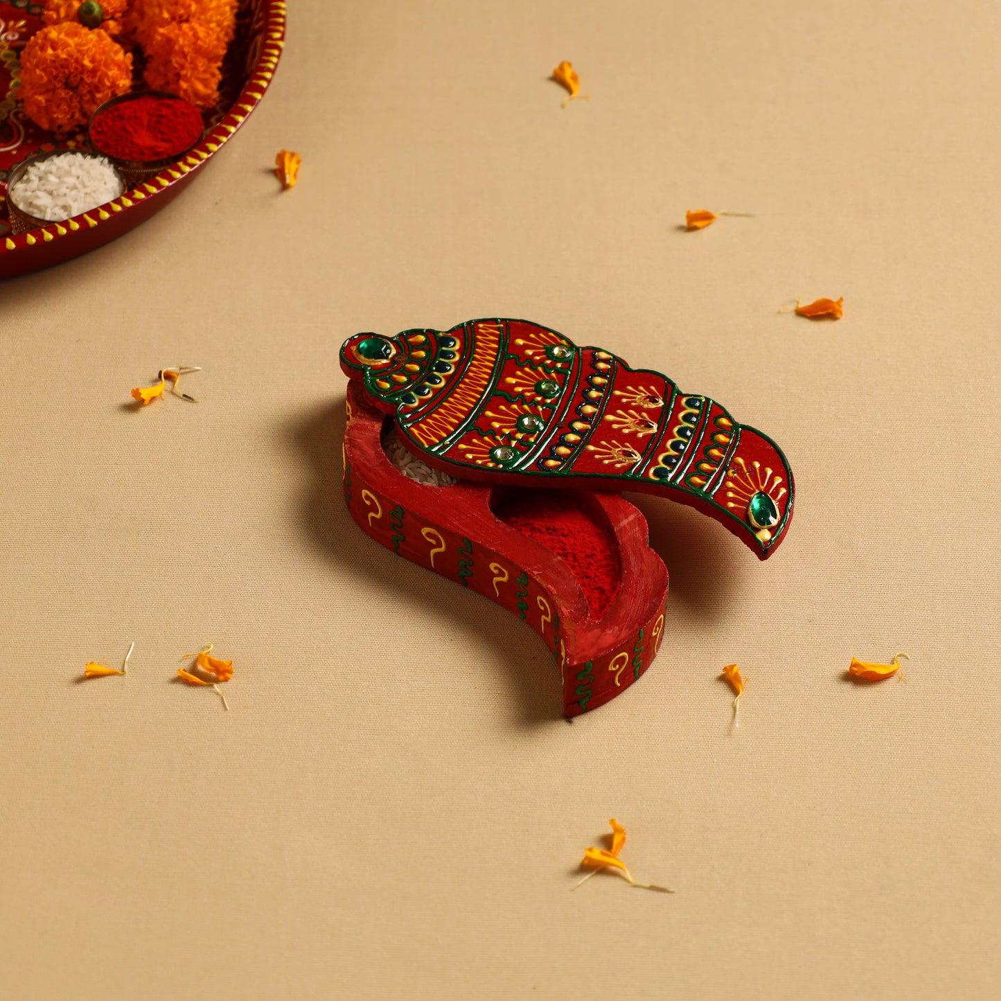  Roli Chawal Box- Hand Painted Home Decor Items 