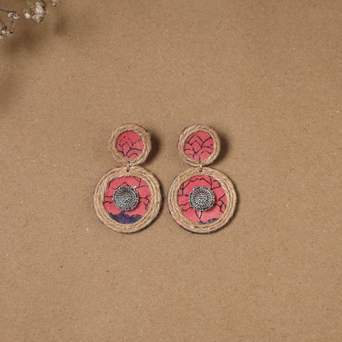 Roshni jute fabart handmade earrings - handcrafted