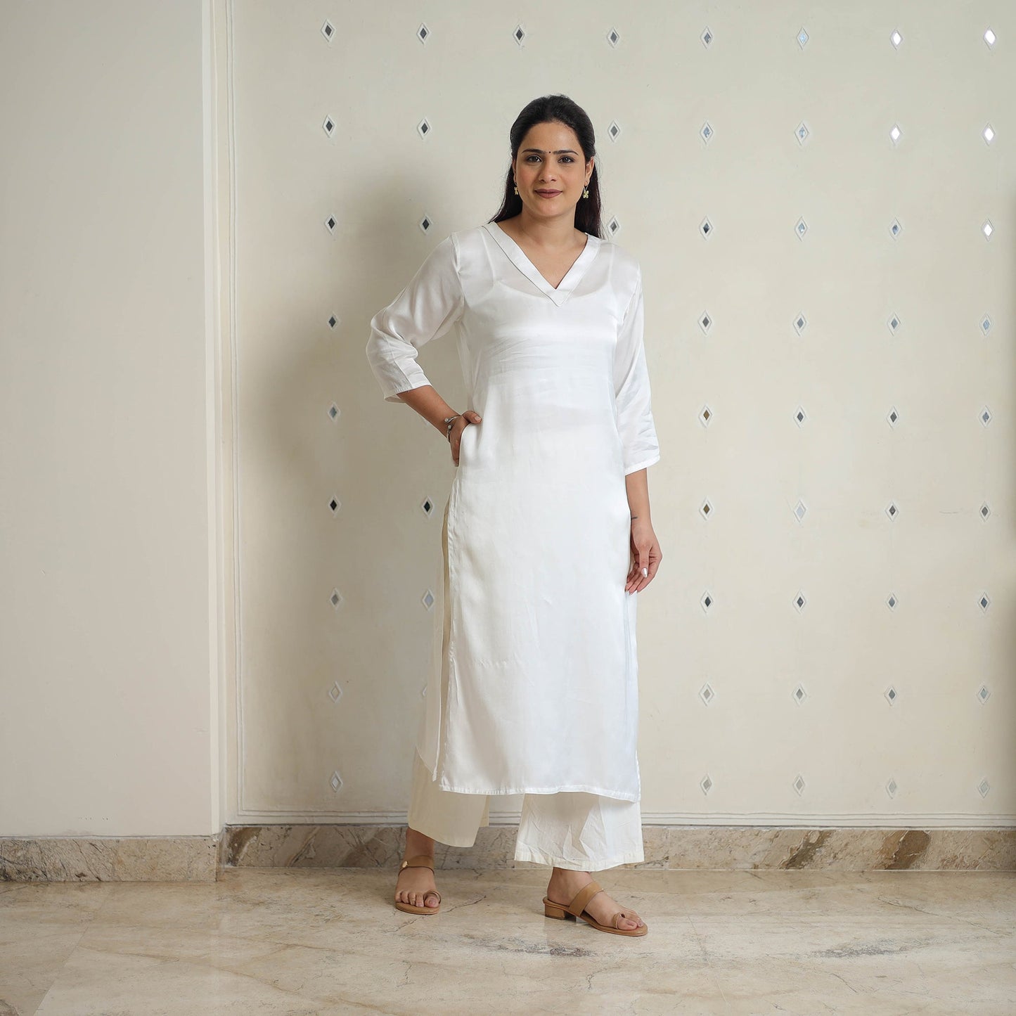 Buy Modal Silk Plain Kurta for Women Online in India