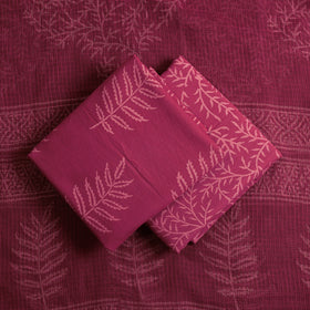  3pc Cotton Rouge Pink Jaipur Print Dress Material