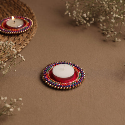 Round - handmade bangle tea light holder (set of 2)