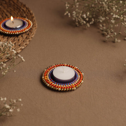 Round - handmade bangle tea light holder (set of 2)