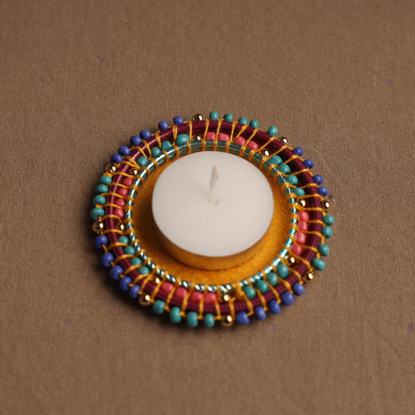 Round - handmade bangle tea light holder (set of 2)