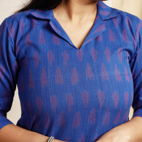  Pochampally Ikat Weaving Cotton Long Kurta 