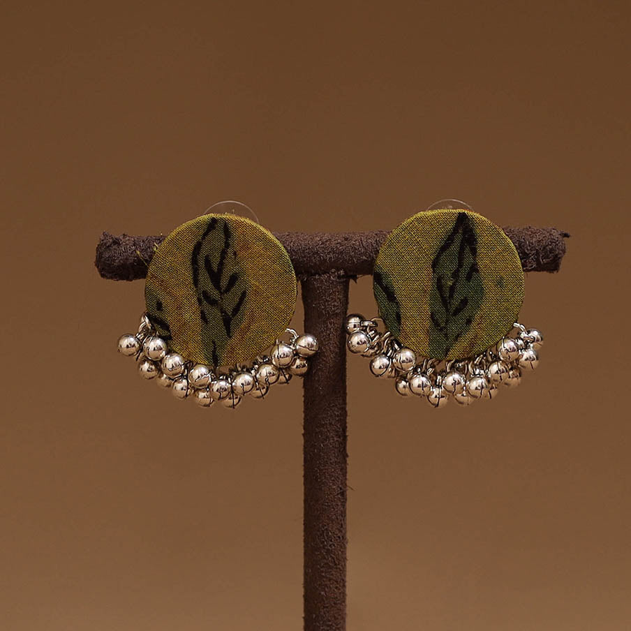 Rubina ghungroo work fabart handmade earrings - handcrafted