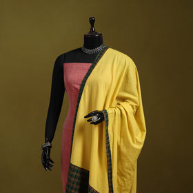 Running stitch with patchwork cotton dupatta 03