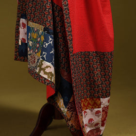 Running stitch with patchwork cotton dupatta 08