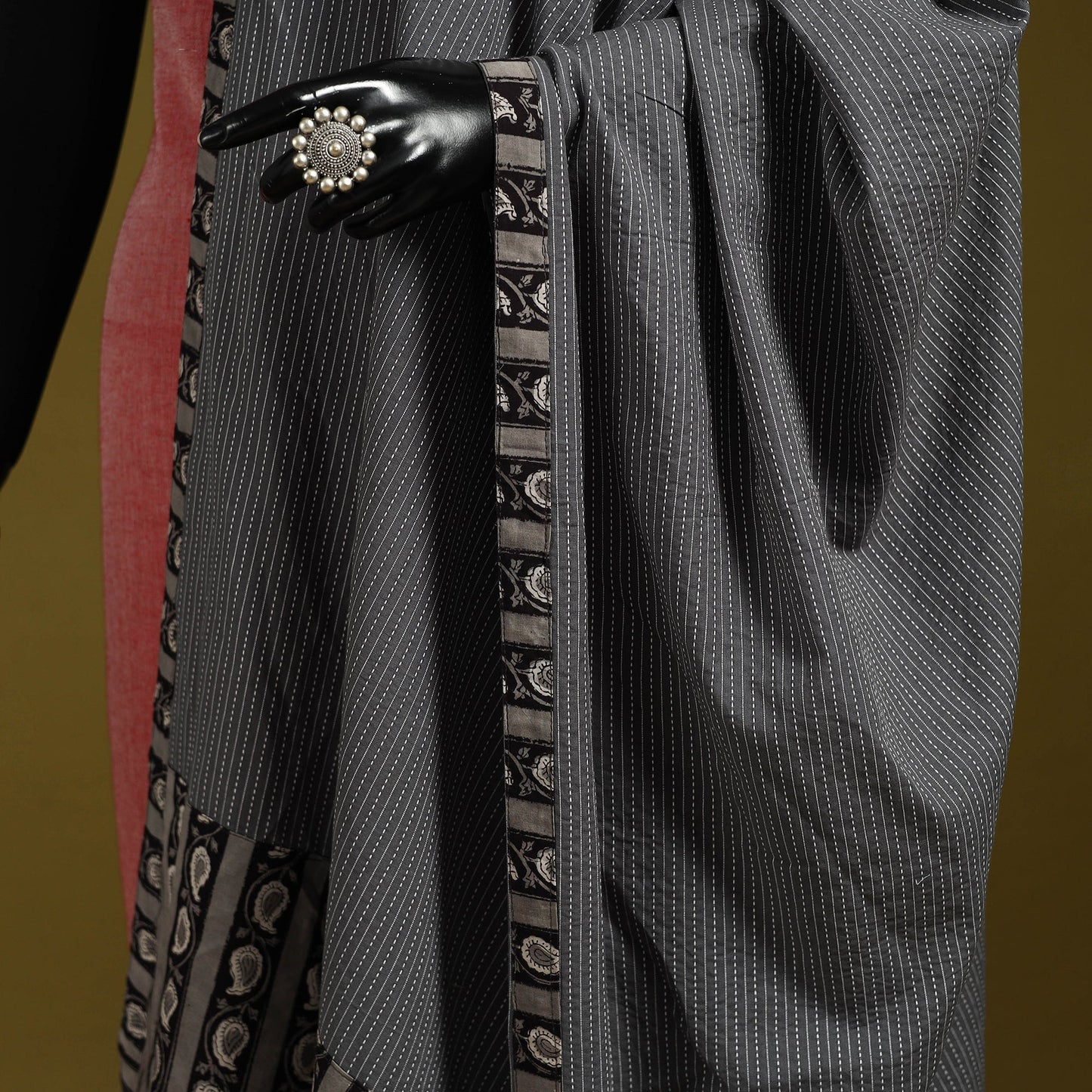 Running stitch with patchwork cotton dupatta 13