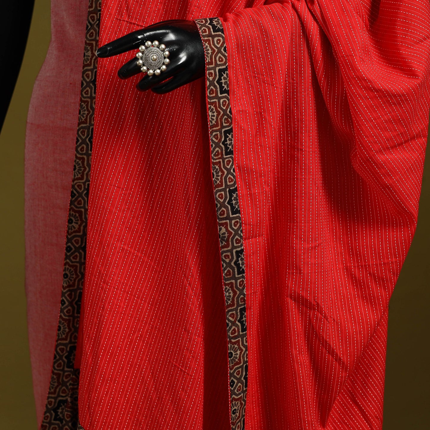 Running stitch with patchwork cotton dupatta 16