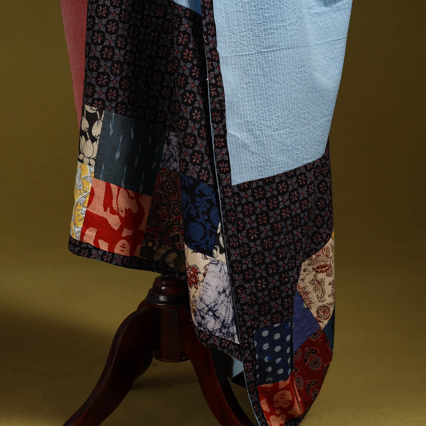 Running stitch with patchwork cotton dupatta 18