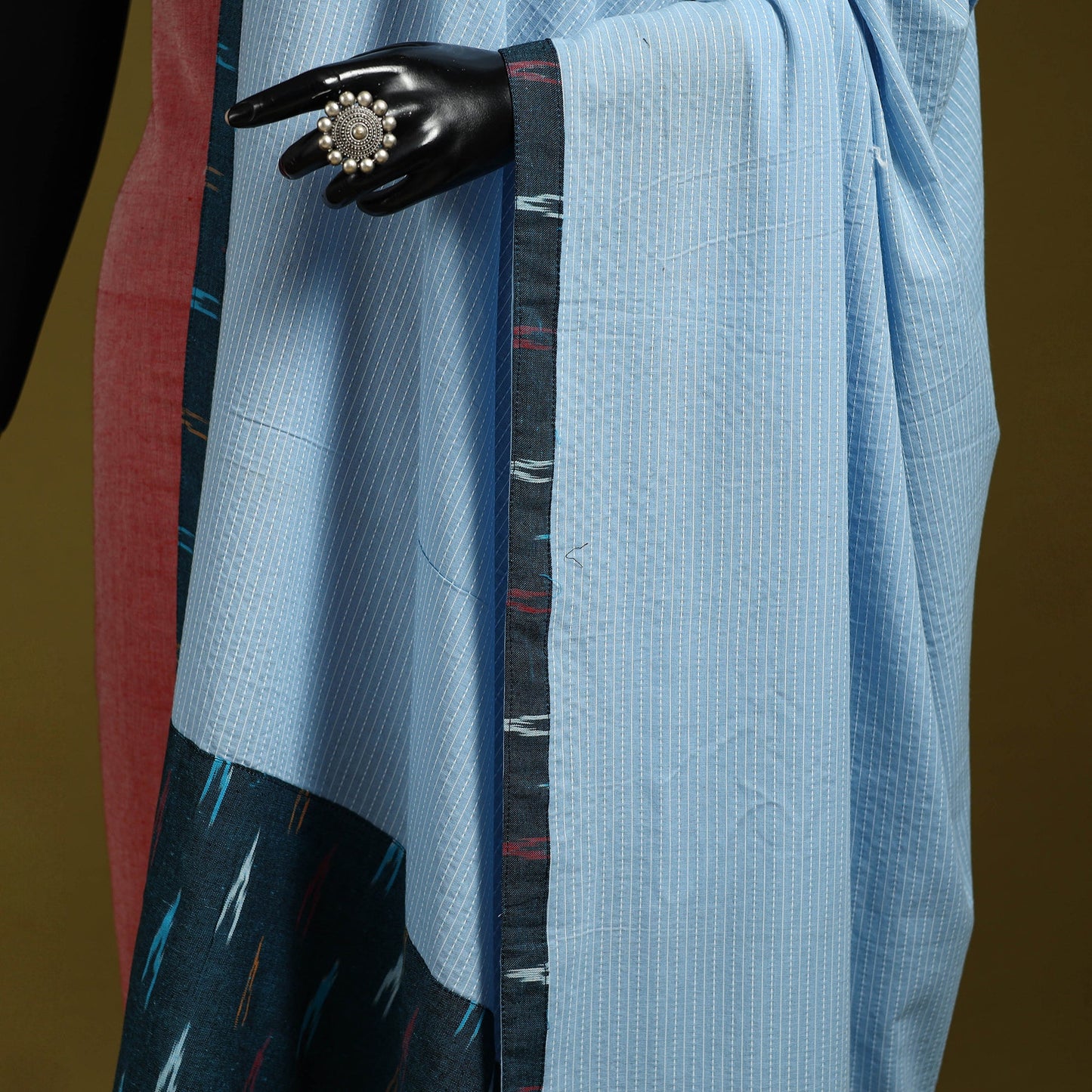 Running stitch with patchwork cotton dupatta 21