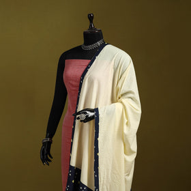 Running stitch with patchwork cotton dupatta 25