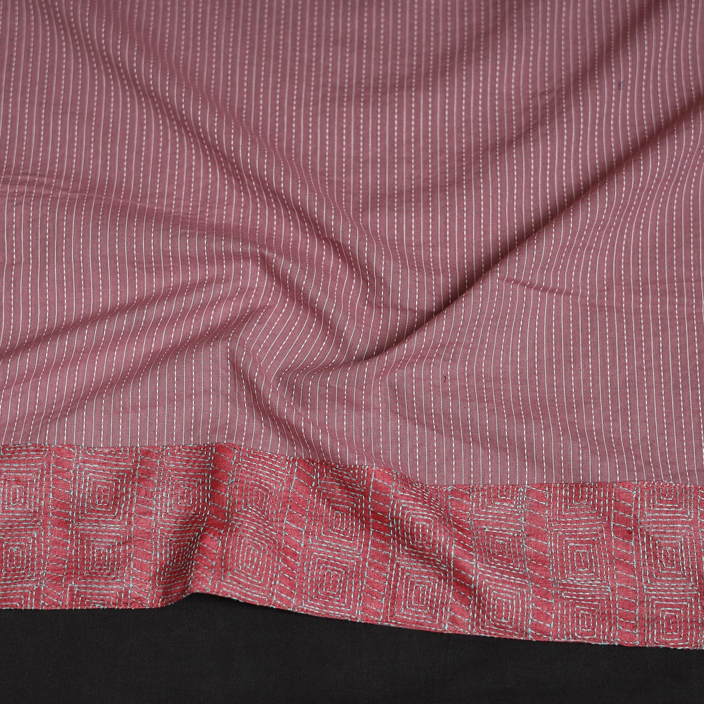 Running stitch plain cotton blouse piece 37 - handcrafted