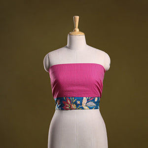 Running stitch plain cotton blouse piece 65 - handcrafted