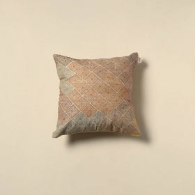 Running stitch plain cushion cover 19 - handcrafted