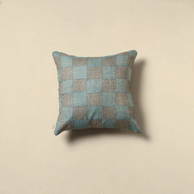 Running stitch plain cushion cover 20 - handcrafted