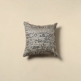 Running stitch plain cushion cover 21 - handcrafted