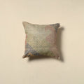 Running stitch plain cushion cover 22 - handcrafted