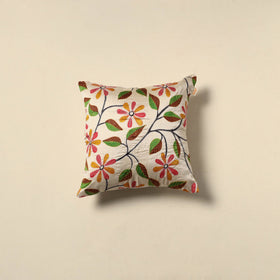 Running stitch plain cushion cover 23 - handcrafted