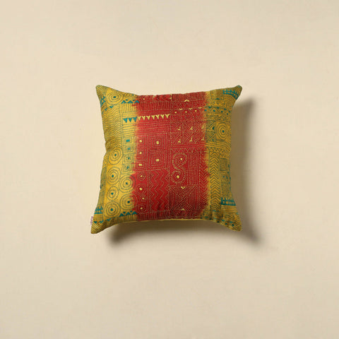 Running stitch plain cushion cover 24 - handcrafted