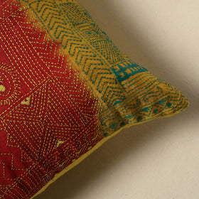 Running stitch plain cushion cover 24 - handcrafted