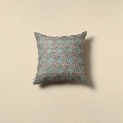 Running stitch plain cushion cover 27 - handcrafted