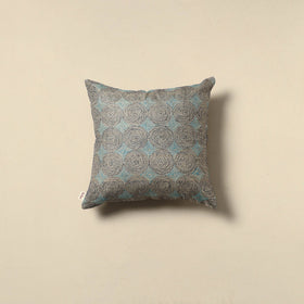 Running stitch plain cushion cover 27 - handcrafted