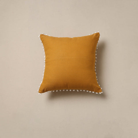 Running stitch plain cushion cover 62 - handcrafted