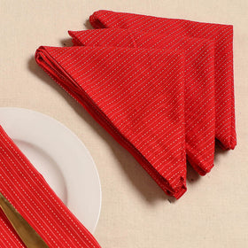 Running stitch table napkin (set of 4) 01 - handcrafted