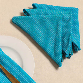 Running stitch table napkin (set of 4) 02 - handcrafted