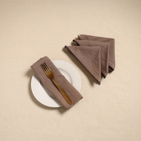 Running stitch table napkin (set of 4) 04 - handcrafted