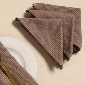 Running stitch table napkin (set of 4) 04 - handcrafted