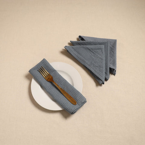 Running stitch table napkin (set of 4) 07 - handcrafted