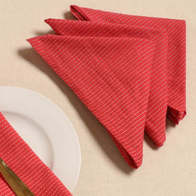 Running stitch table napkin (set of 4) 12 - handcrafted