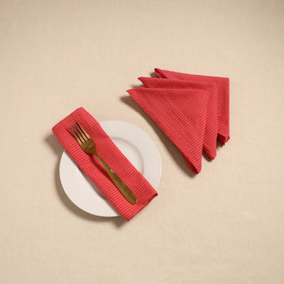 Running stitch table napkin (set of 4) 12 - handcrafted
