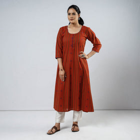 Buy Jacquard Cotton Long Kurta Online l iTokri.com
