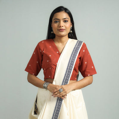 Buy Jacquard Weave Cotton Stitched Blouse Online at iTokri.com
