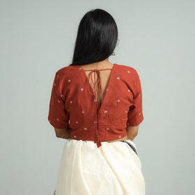 Buy Jacquard Weave Cotton Stitched Blouse Online at iTokri.com